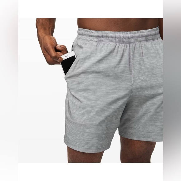 lululemon athletica Light Gray Men's Sport Shorts - Picture 1 of 10
